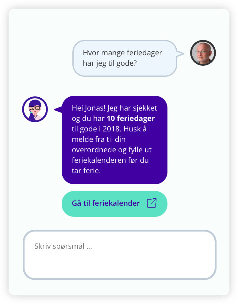 Bilde av eksempelchat